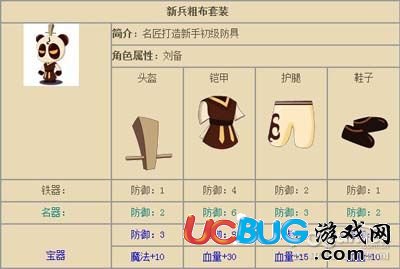 三国小镇新兵粗布套装 刘备